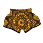 Golden Kaleidoscope Print Muay Thai Boxing Shorts