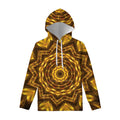 Golden Kaleidoscope Print Pullover Hoodie