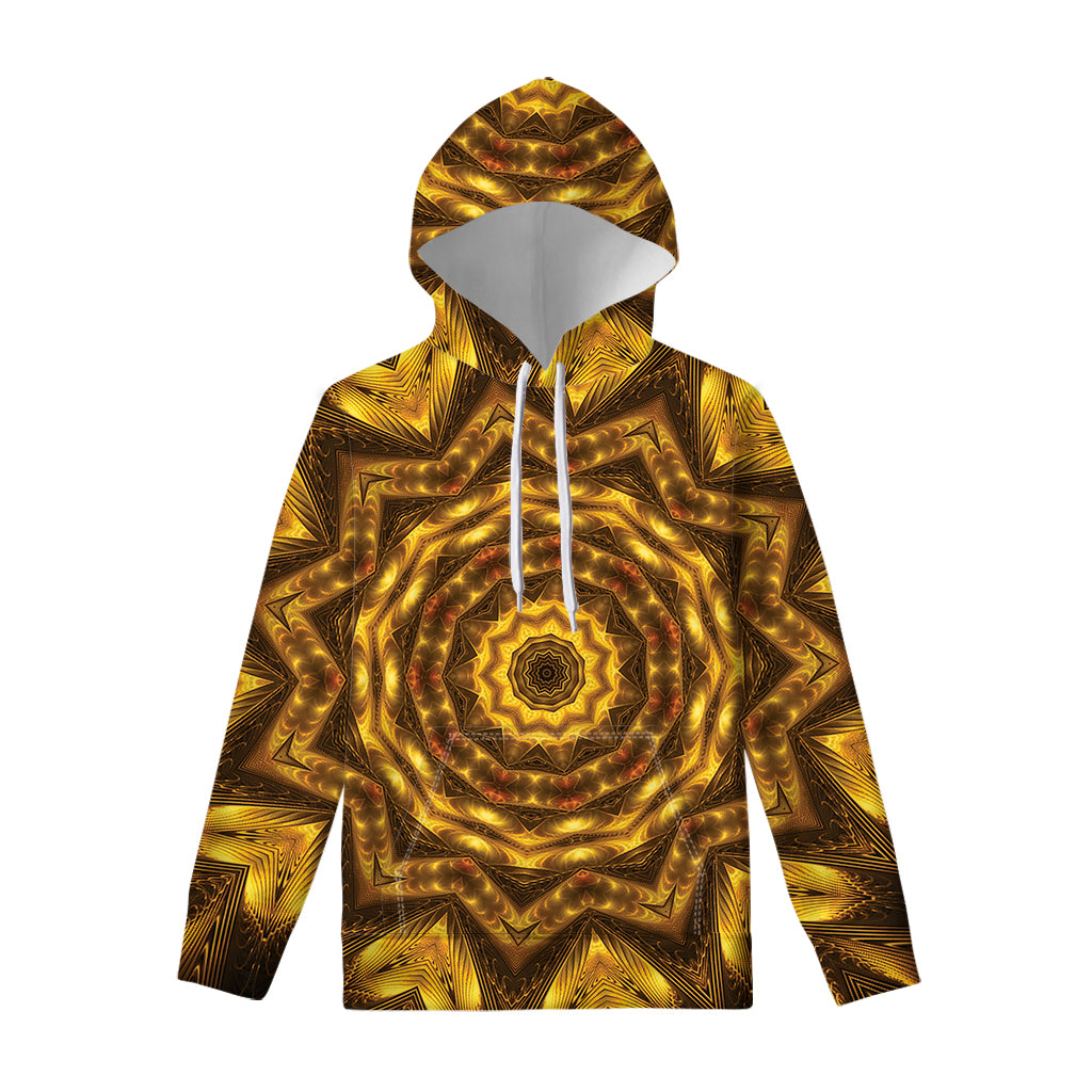 Golden Kaleidoscope Print Pullover Hoodie