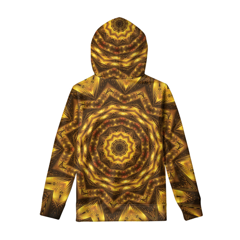 Golden Kaleidoscope Print Pullover Hoodie
