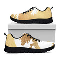 Golden Kanagawa Wave Print Black Running Shoes