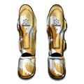 Golden Kanagawa Wave Print Muay Thai Shin Guards