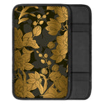 Golden Orchid Pattern Print Car Center Console Cover
