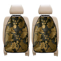 Golden Orchid Pattern Print Car Seat Organizers