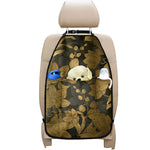 Golden Orchid Pattern Print Car Seat Organizers