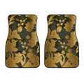 Golden Orchid Pattern Print Front Car Floor Mats