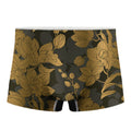 Golden Orchid Pattern Print Men's Boxer Briefs