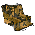 Golden Orchid Pattern Print Pet Car Back Seat Cover