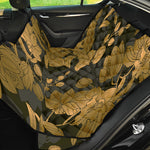 Golden Orchid Pattern Print Pet Car Back Seat Cover