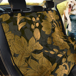 Golden Orchid Pattern Print Pet Car Back Seat Cover