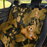 Golden Orchid Pattern Print Pet Car Back Seat Cover