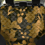 Golden Orchid Pattern Print Pet Car Back Seat Cover