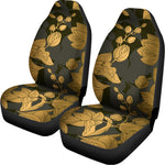 Golden Orchid Pattern Print Universal Fit Car Seat Covers