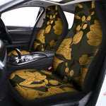 Golden Orchid Pattern Print Universal Fit Car Seat Covers