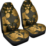 Golden Orchid Pattern Print Universal Fit Car Seat Covers