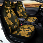 Golden Orchid Pattern Print Universal Fit Car Seat Covers