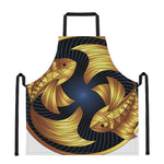 Golden Pisces Zodiac Sign Print Apron