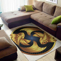 Golden Pisces Zodiac Sign Print Floor Mat