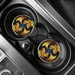 Golden Pisces Zodiac Sign Print Car Coasters