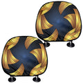Golden Pisces Zodiac Sign Print Car Headrest Covers