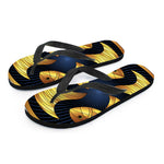 Golden Pisces Zodiac Sign Print Flip Flops