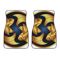 Golden Pisces Zodiac Sign Print Front Car Floor Mats