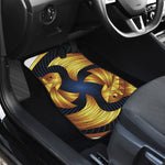 Golden Pisces Zodiac Sign Print Front Car Floor Mats