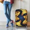 Golden Pisces Zodiac Sign Print Luggage Cover