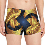 Golden Pisces Zodiac Sign Print Men's Boxer Briefs