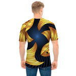 Golden Pisces Zodiac Sign Print Men's T-Shirt