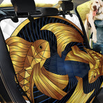 Golden Pisces Zodiac Sign Print Pet Car Back Seat Cover