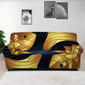 Golden Pisces Zodiac Sign Print Sofa Cover