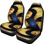 Golden Pisces Zodiac Sign Print Universal Fit Car Seat Covers