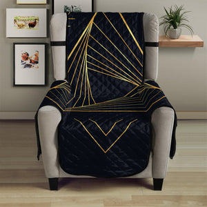 Golden Pyramid Print Armchair Protector