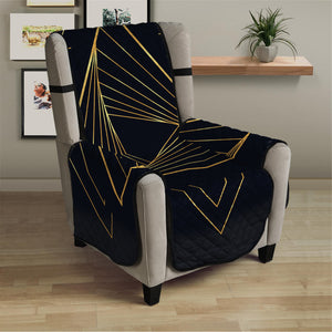 Golden Pyramid Print Armchair Protector