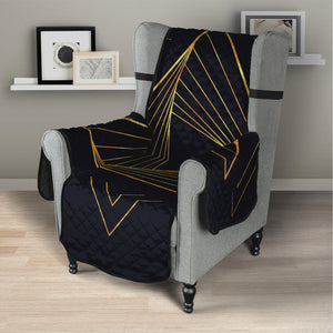 Golden Pyramid Print Armchair Protector