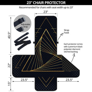 Golden Pyramid Print Armchair Protector