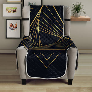 Golden Pyramid Print Armchair Protector