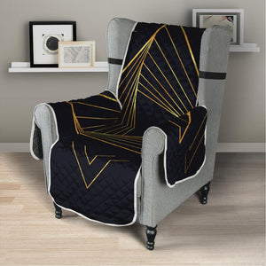 Golden Pyramid Print Armchair Protector