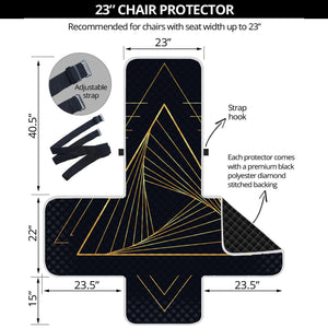 Golden Pyramid Print Armchair Protector