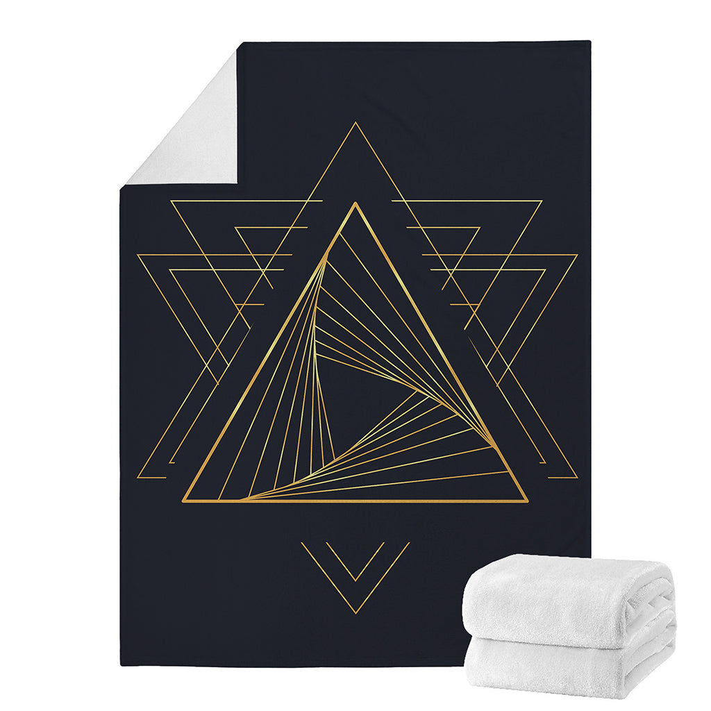 Golden Pyramid Print Blanket