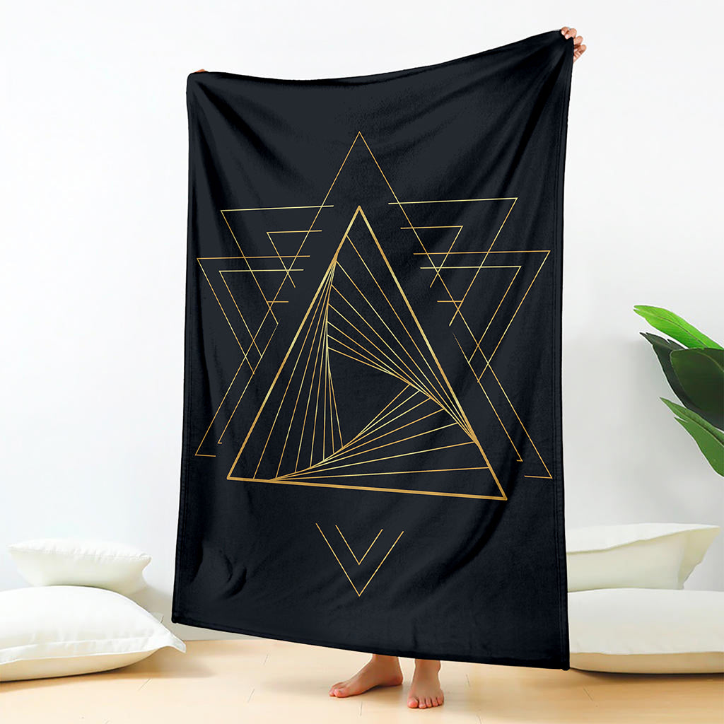 Golden Pyramid Print Blanket