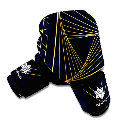Golden Pyramid Print Boxing Gloves