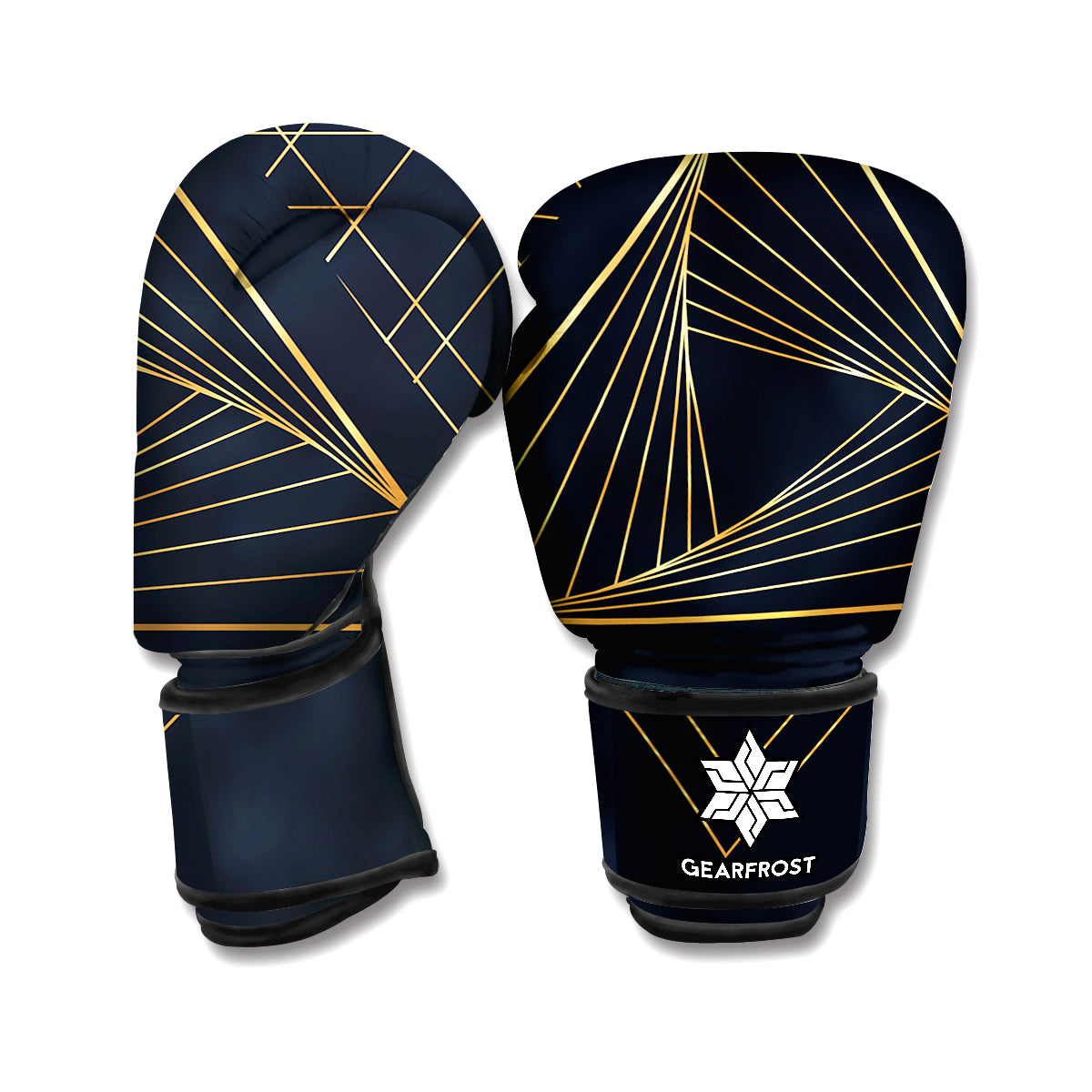 Golden Pyramid Print Boxing Gloves