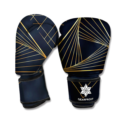 Golden Pyramid Print Boxing Gloves
