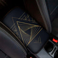 Golden Pyramid Print Car Center Console Cover