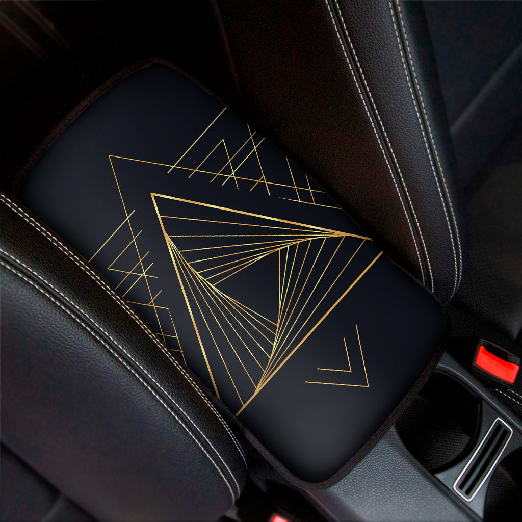 Golden Pyramid Print Car Center Console Cover
