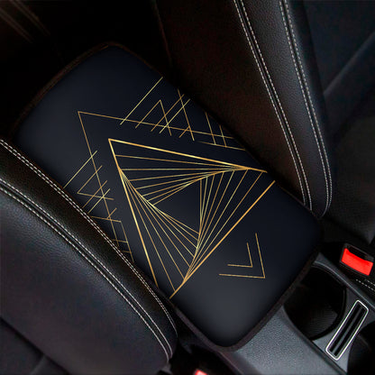 Golden Pyramid Print Car Center Console Cover