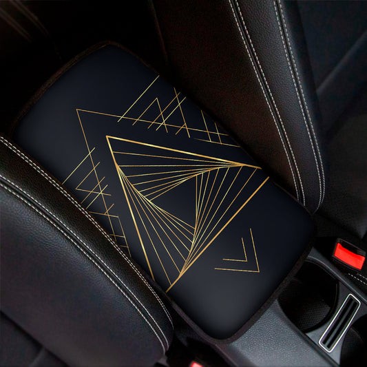 Golden Pyramid Print Car Center Console Cover