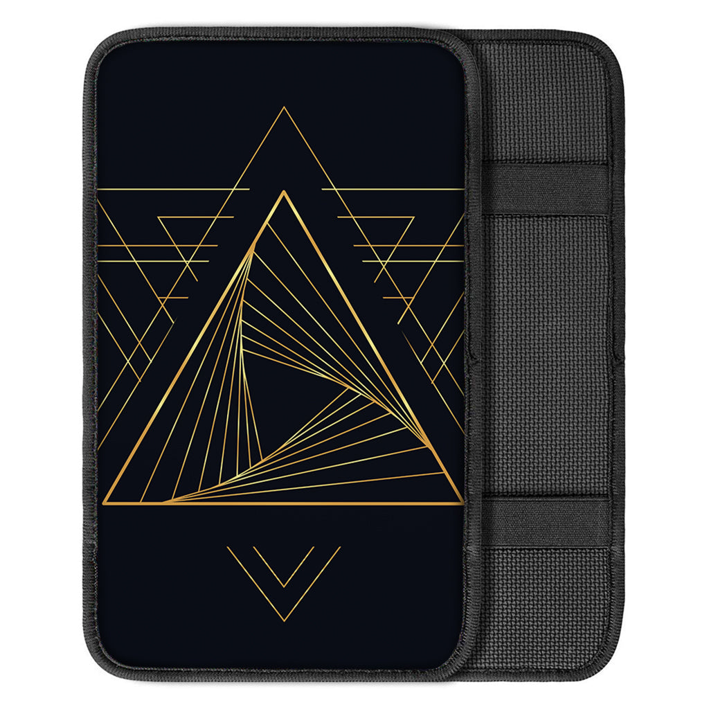 Golden Pyramid Print Car Center Console Cover